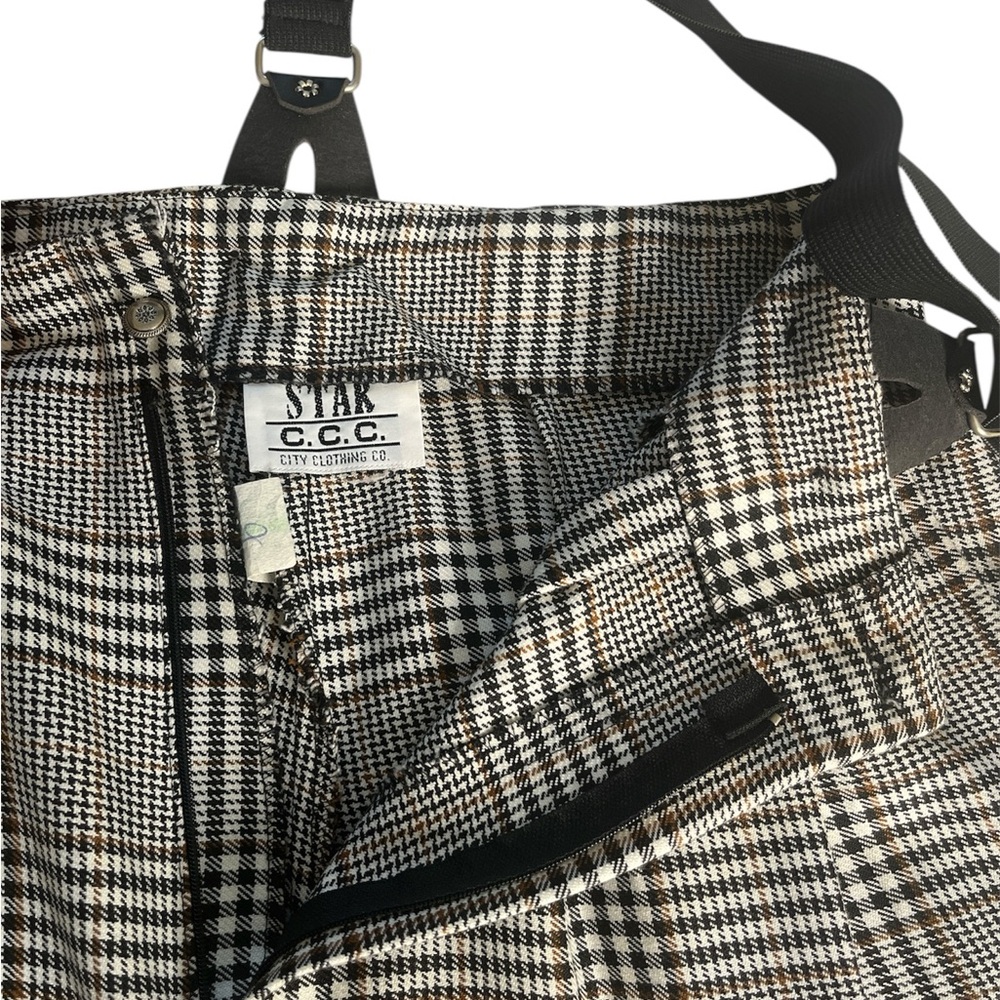 Vintage Black and White pants with Suspenders - Picture 8 of 9